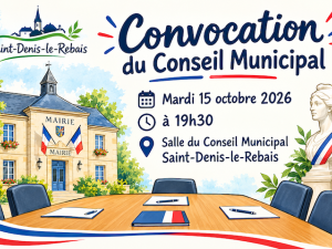 Conseil municipal le 15/10/2026