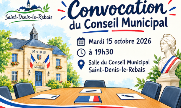Conseil municipal le 15/10/2026